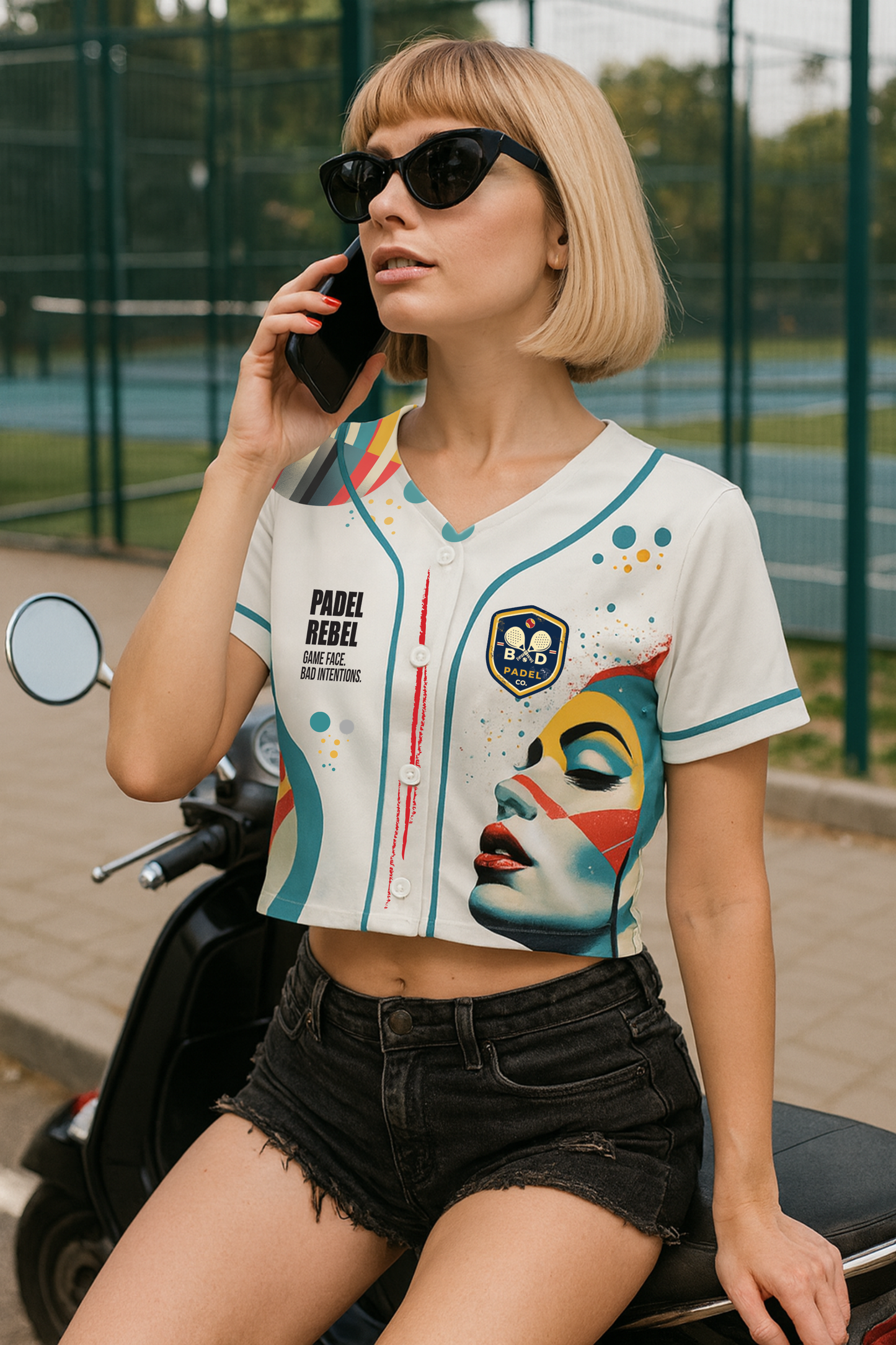 PADEL REBEL - GAME FACE BAD INTENTIONS - CROP TOP