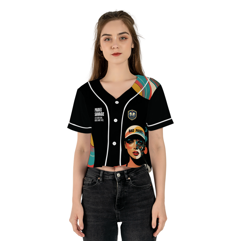 PADEL SAVAGE - LESS GOOD GIRL MORE GAME FACE / CROP TOP