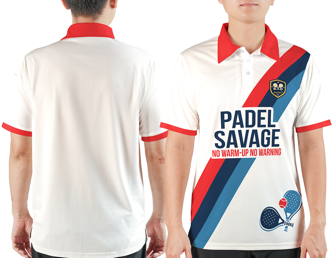 PADEL SAVAGE. NO WARM UP. NO WARNING. POLO SHIRT
