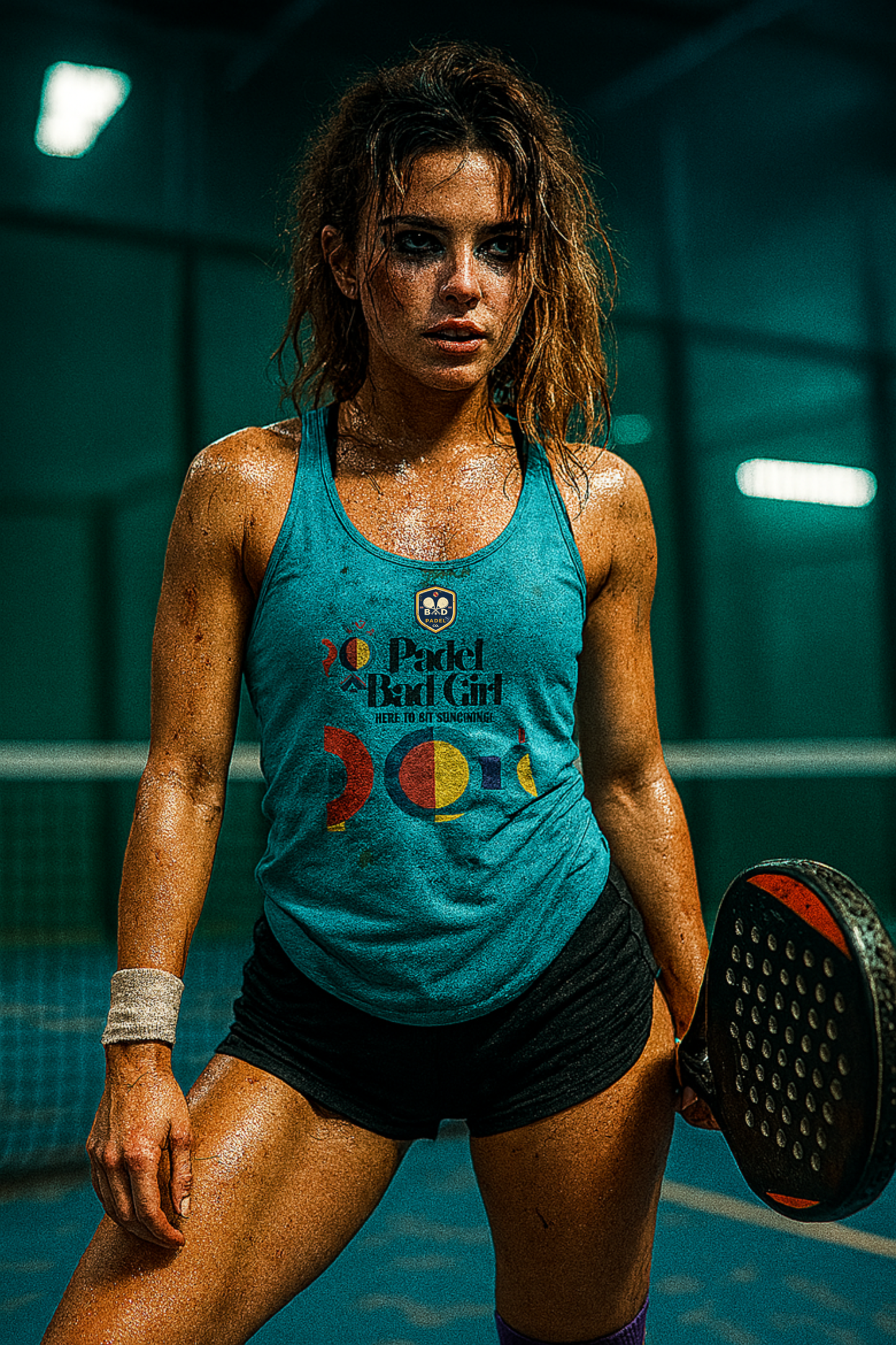 Here to Hit Something - Padel Bad Girl - Racerback Tank Top