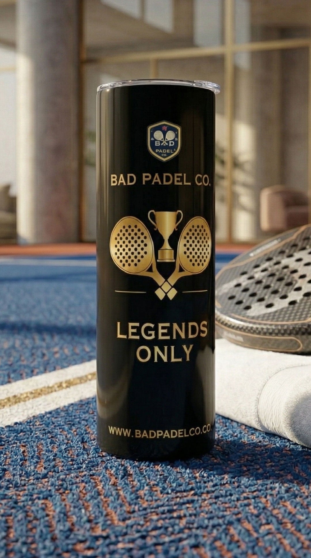 BAD PADEL SMASH BOTTLE — 20oz – Padel Sports Bottle, product view 1 by Bad Padel Co