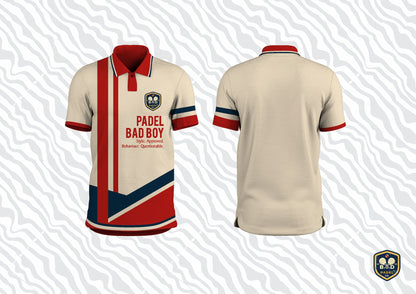 PADEL BAD BOY - STYLE APPROVED. BEHAVIOUR QUESTIONABLE / Polo Shirt – Men's Padel Polo Shirt, product view 4 by Bad Padel Co