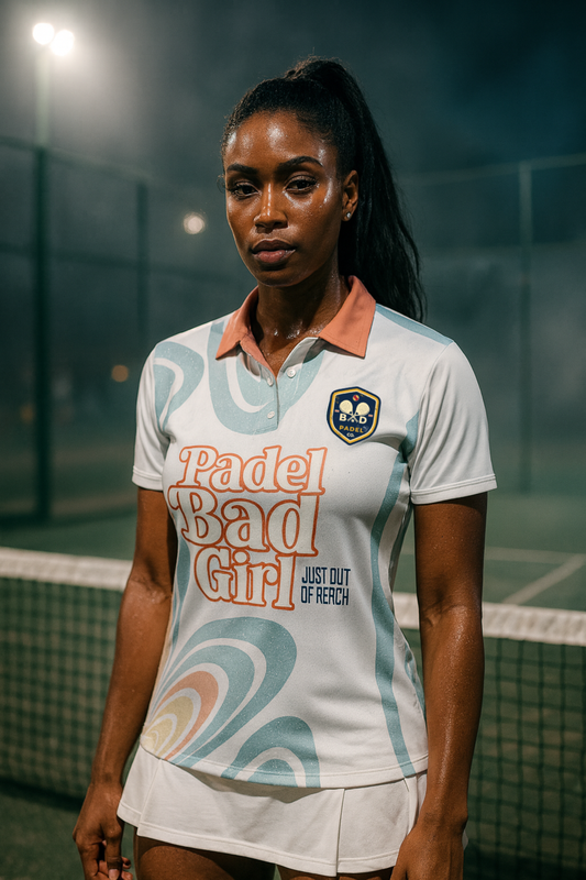 PADEL BAD GIRL - JUST OUT OF REACH - PEACH - Polo Shirt (Lightweight)