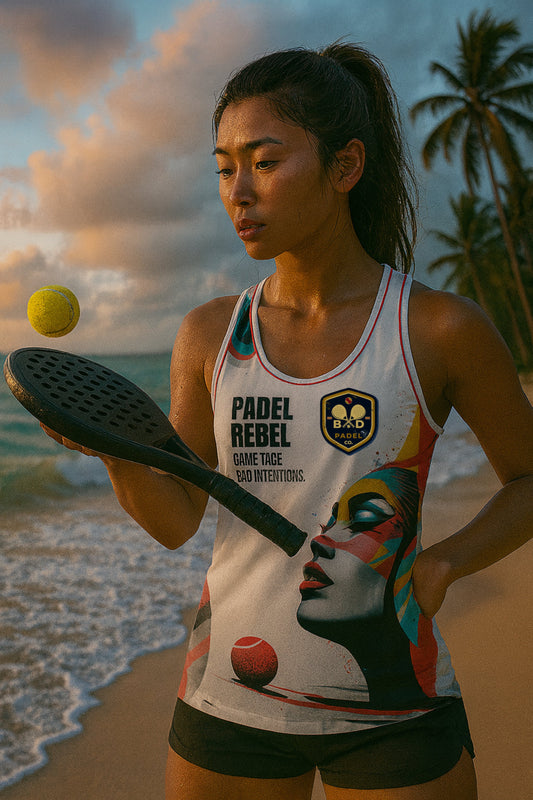 PADEL REBEL. GAME FACE. BAD INTENTIONS.  TANK TOP