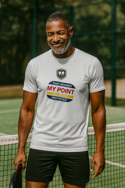 That Sound? My Point." – You Missed. I Noticed. – Women's Padel Tank Top, product view 3 by Bad Padel Co