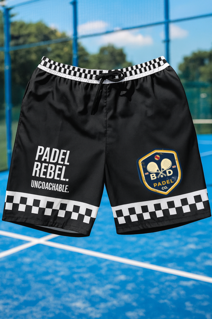Men's padel shorts from Bad Padel Co. Padel Rebel Uncoachable