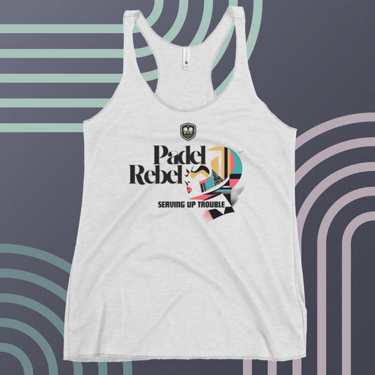 "Serving up Trouble" - Padel Rebel - Racerback Tank Top