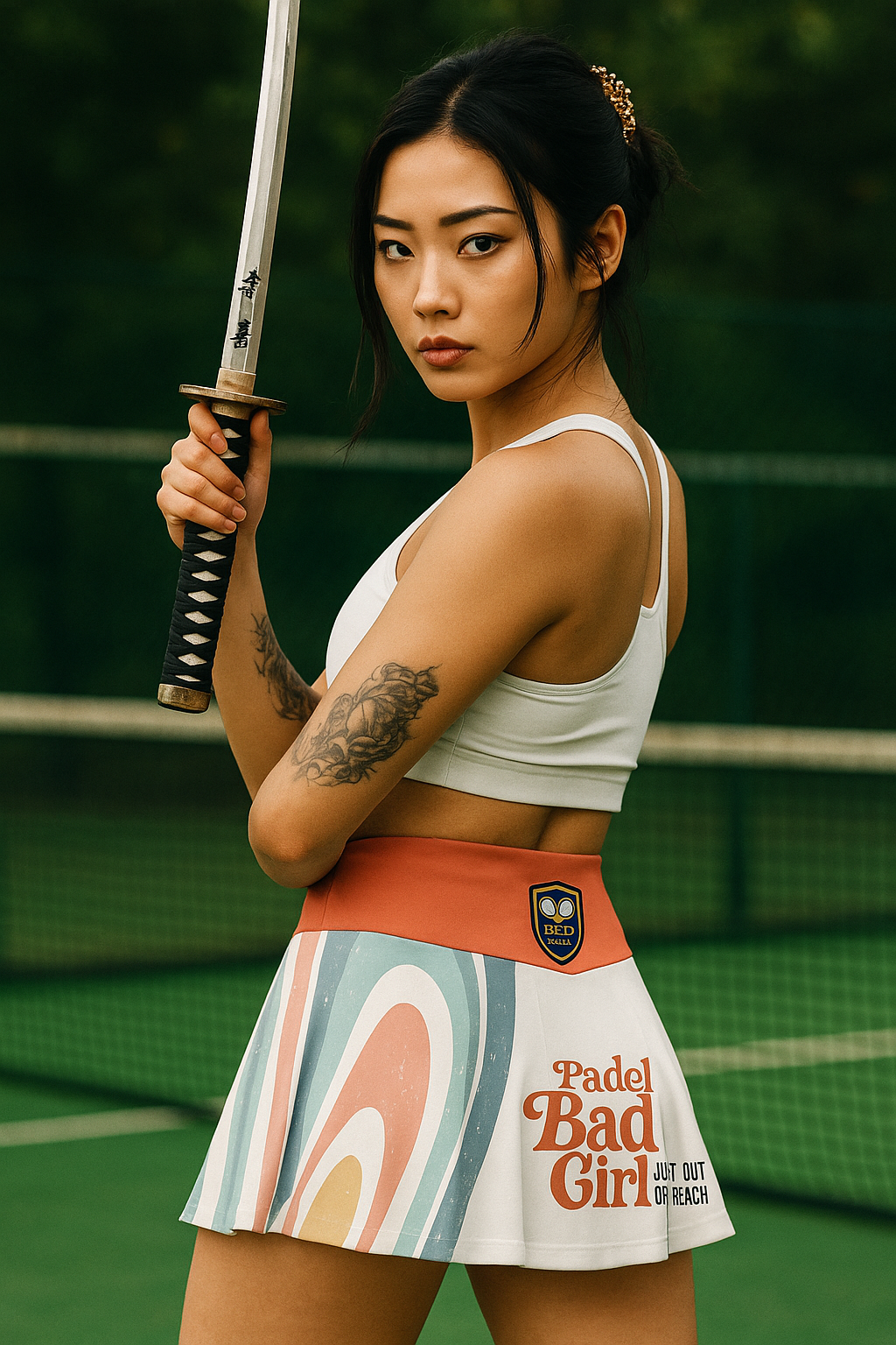 Padel Skirt /PADEL BAD GIRL "JUST OUT OF REACH"  (Pockets in Connecting shorts)