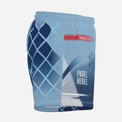 PADEL REBEL / SERVING UP TROUBLE – Men's Padel Shorts, product view 2 by Bad Padel Co