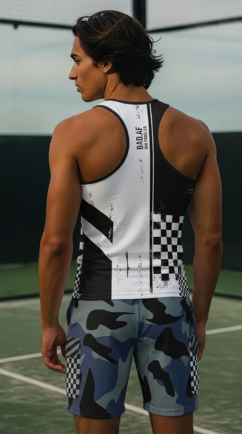 BAD.AF BAD PADEL VEST – Men's Padel Tank Top, product view 2 by Bad Padel Co