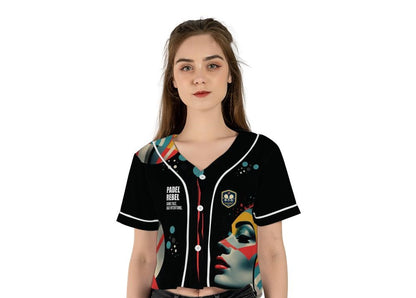 PADEL REBEL - GAME FACE BAD INTENTIONS - CROP TOP – Women's Padel Crop Top, product view 2 by Bad Padel Co