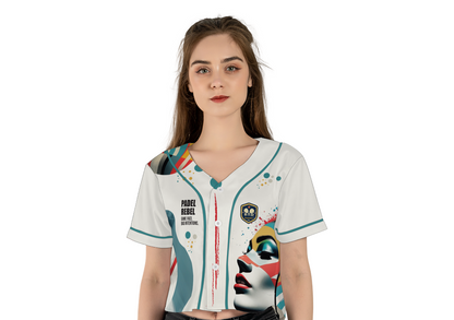 PADEL REBEL - GAME FACE BAD INTENTIONS - CROP TOP – Women's Padel Crop Top, product view 2 by Bad Padel Co