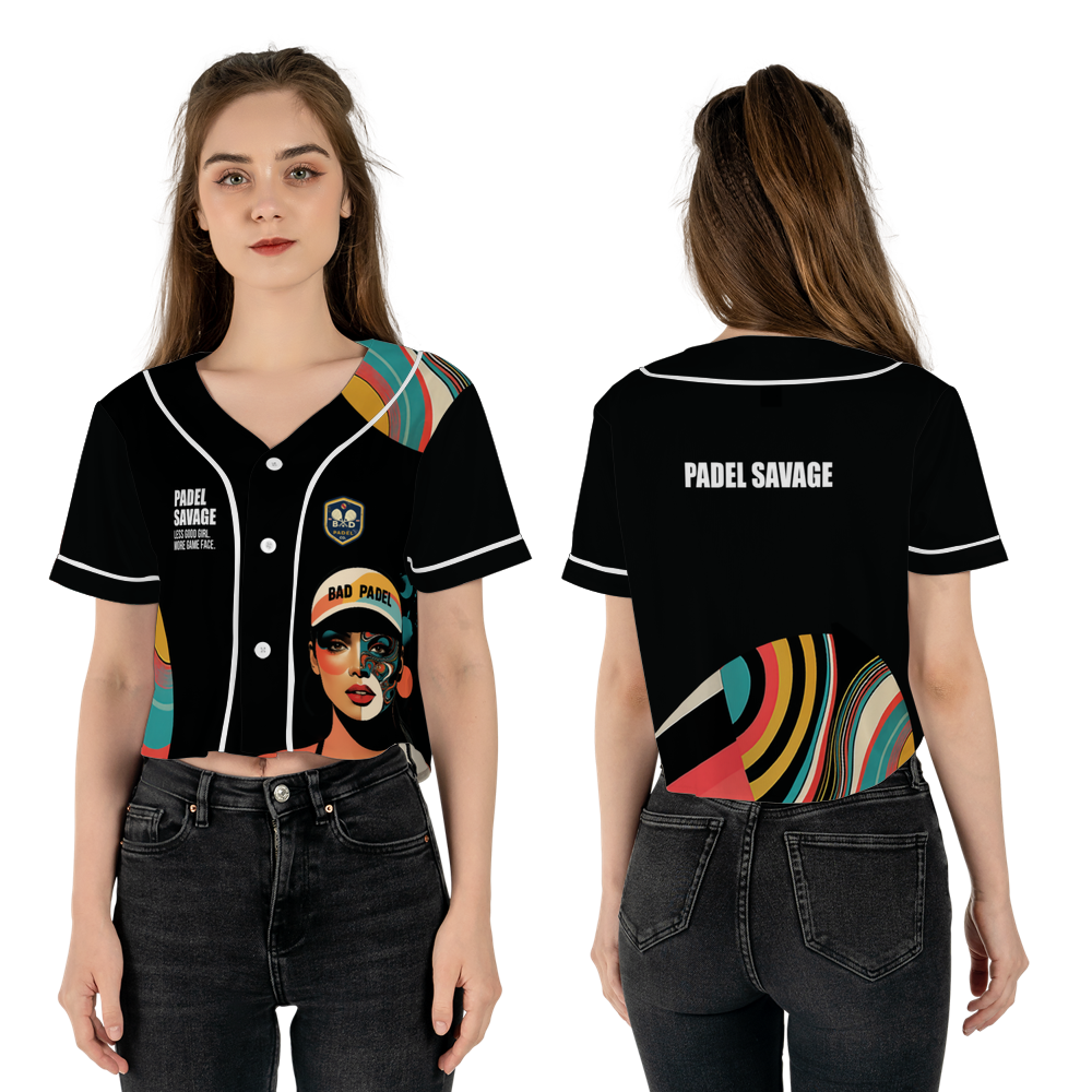 PADEL SAVAGE - LESS GOOD GIRL MORE GAME FACE / CROP TOP