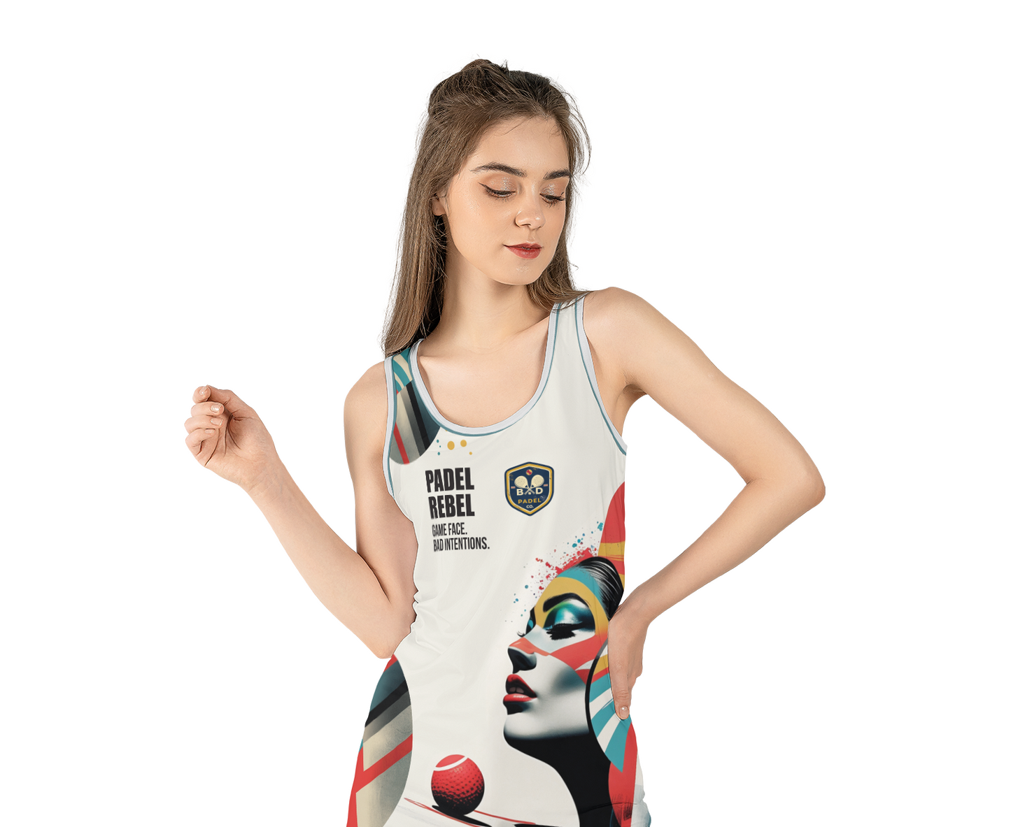 PADEL REBEL. GAME FACE. BAD INTENTIONS.  TANK TOP