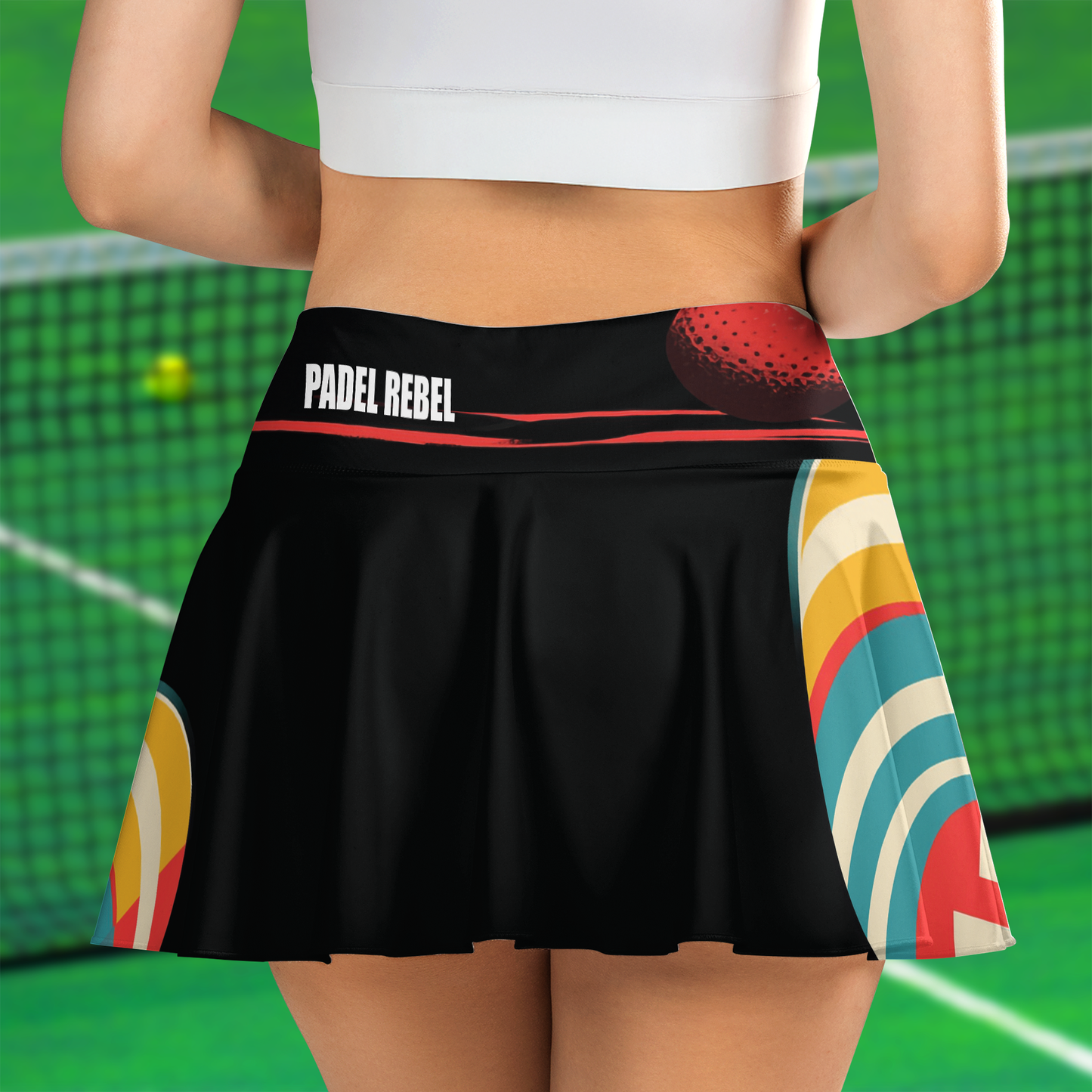 Padel Rebel Skirt / Game face on. Intentions bad. (Connecting shorts with pockets)