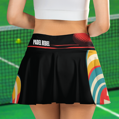 Padel Rebel Skirt / Game face on. Intentions bad. (Connecting shorts with pockets) – Women's Padel Skirt with Pockets, product view 2 by Bad Padel Co