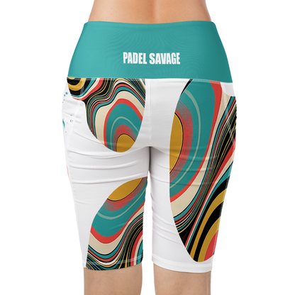 PADEL SAVAGE. LESS GOOD GIRL. MORE GAME FACE. SHORTS – Women's Padel Shorts, product view 2 by Bad Padel Co