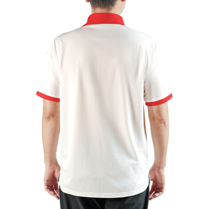 PADEL SAVAGE. NO WARM UP. NO WARNING. POLO SHIRT – Men's Padel Polo Shirt, product view 3 by Bad Padel Co