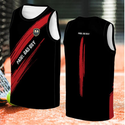 PADEL BAD BOY - Sleeveless Tank Top – Men's Padel Tank Top, product view 2 by Bad Padel Co