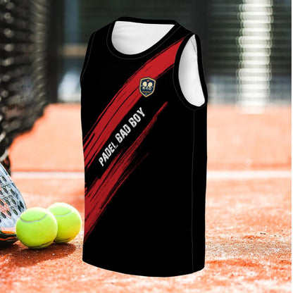 PADEL BAD BOY - Sleeveless Tank Top – Men's Padel Tank Top, product view 1 by Bad Padel Co