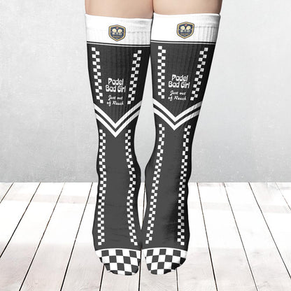PADEL SMASH SOCKS / PADEL BAD GIRL – Padel Socks, product view 2 by Bad Padel Co