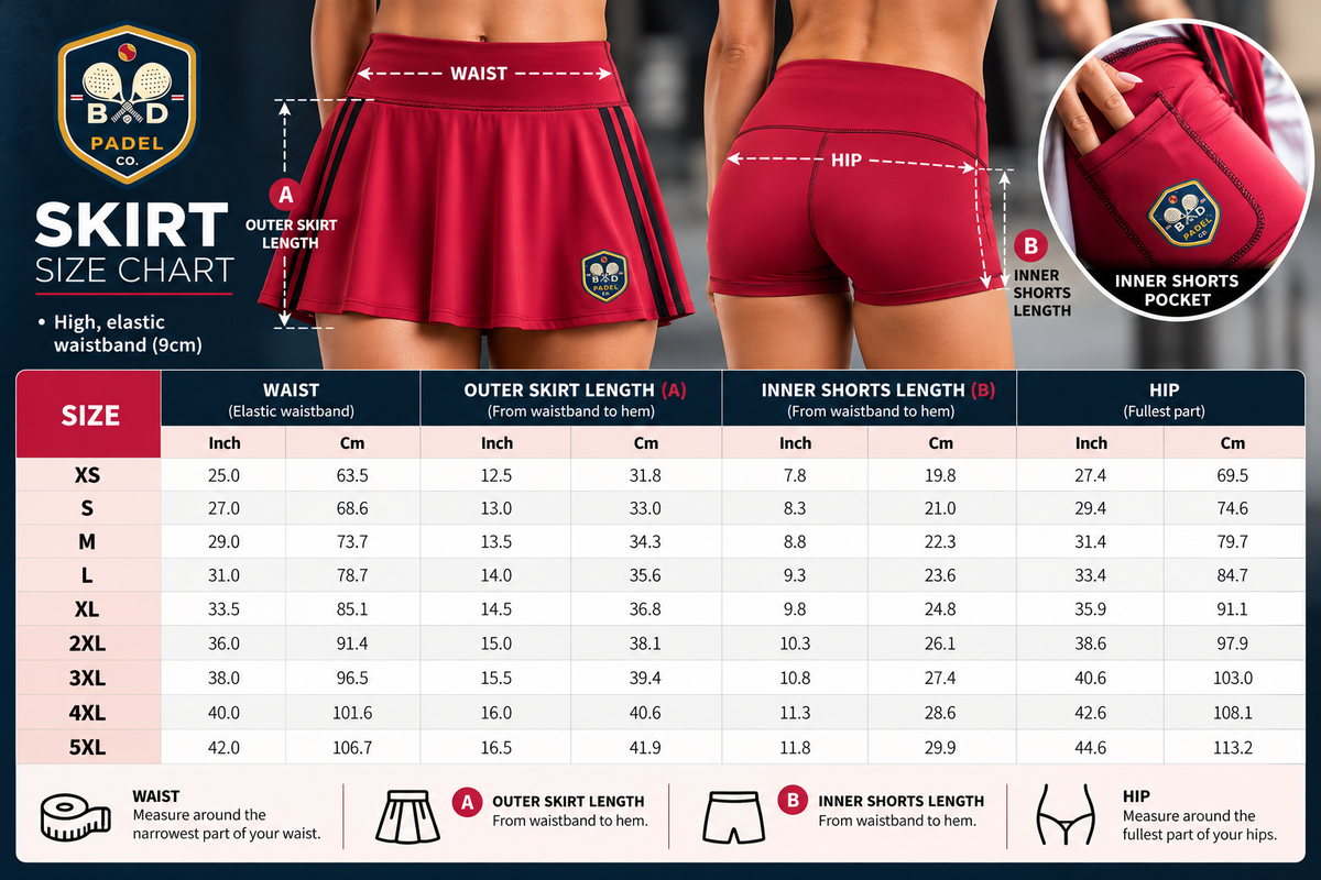 Women's Padel Skirt — Ooh La La (Padel Bad Girl)