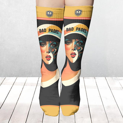 PADEL SMASH SOCKS / PADEL SAVAGE – Padel Socks, product view 2 by Bad Padel Co