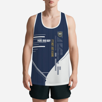 PADEL BAD BOY / IT'S NOT JUST A GAME – Men's Padel Tank Top, product view 1 by Bad Padel Co