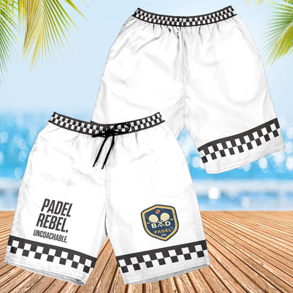 PADEL REBEL - UNCOUCHABLE / SHORTS – Men's Padel Shorts, product view 2 by Bad Padel Co