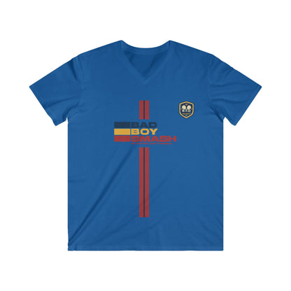 "NO TACTICS, JUST TROUBLE" - BAD BOY SMASH - Light Weight V-Neck – Men's Padel Tank Top, product view 2 by Bad Padel Co