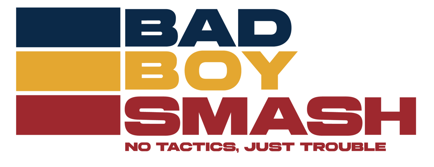"NO TACTICS, JUST TROUBLE" - BAD BOY SMASH  - Light Weight V-Neck