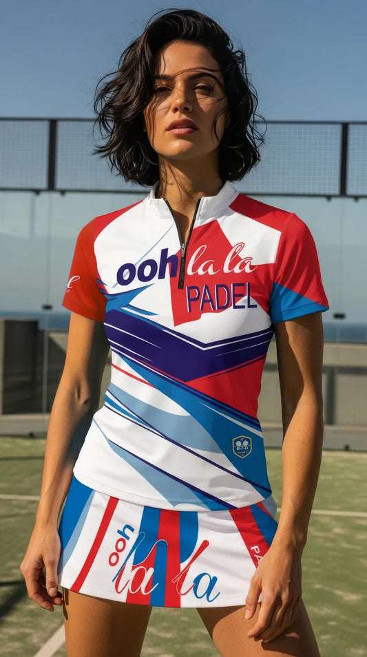 Women's padel clothing, zipper top by Bad Padel