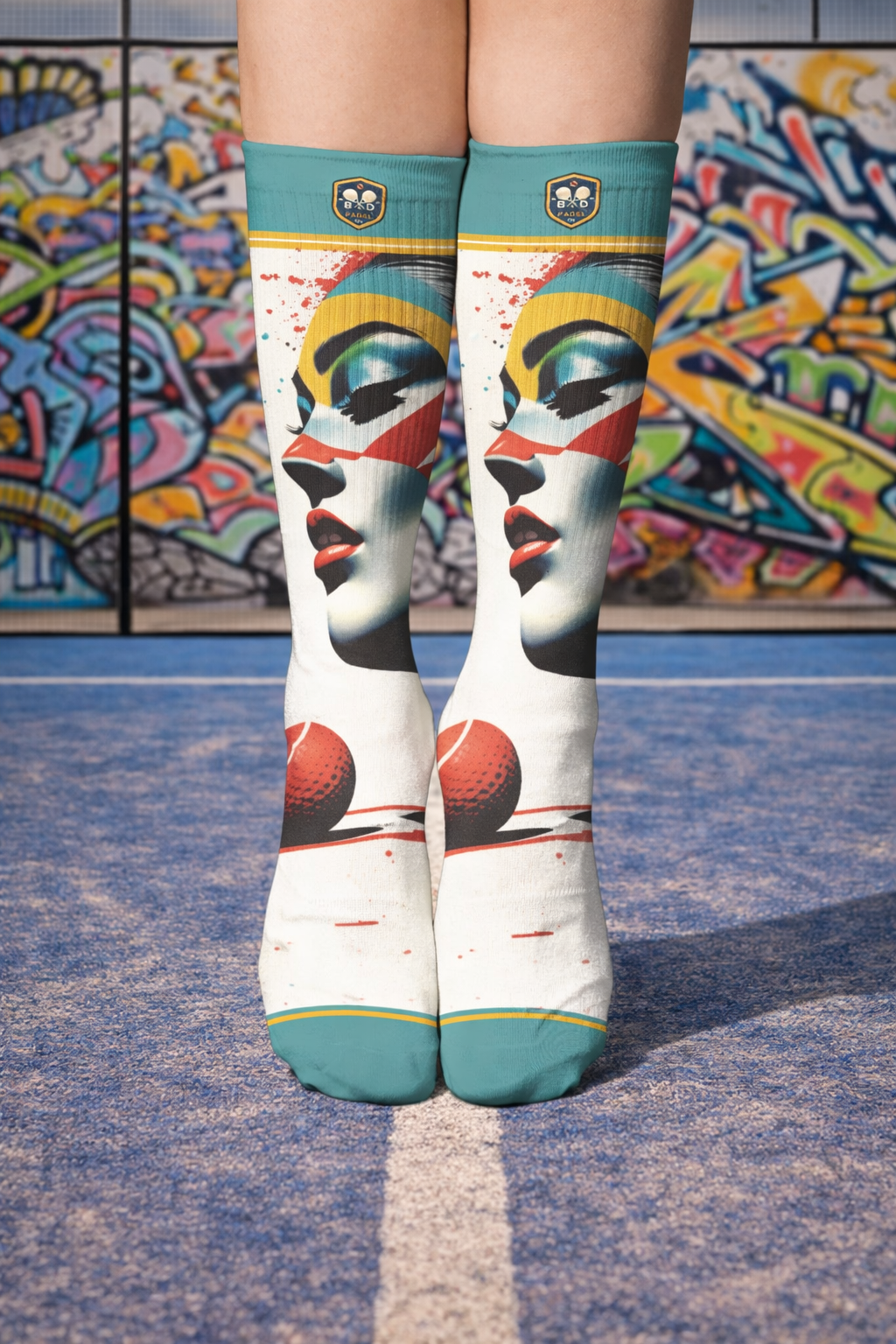 Women's Padel Socks — Padel Rebel (Pink) | Bad Padel Co