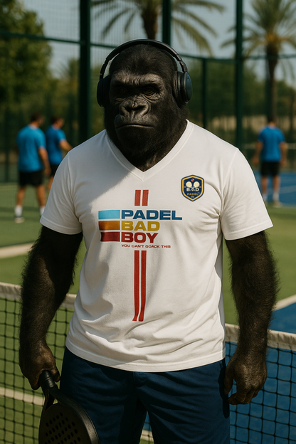 YOU CAN'T COACH THIS - PADEL BAD BOY - Light Weight V-Neck – Men's Padel Tank Top, product view 5 by Bad Padel Co