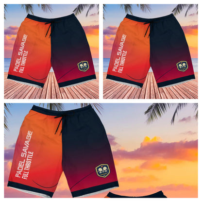PADEL SAVAGE / FULL THROTTLE / SHORTS – Men's Padel Shorts, product view 1 by Bad Padel Co