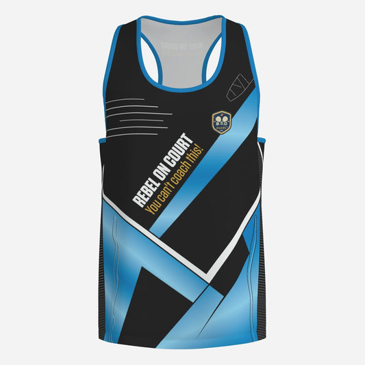 Men's Padel Tank Top, REBEL ON COURT / YOU CAN'T COACH THIS –by Bad Padel Co