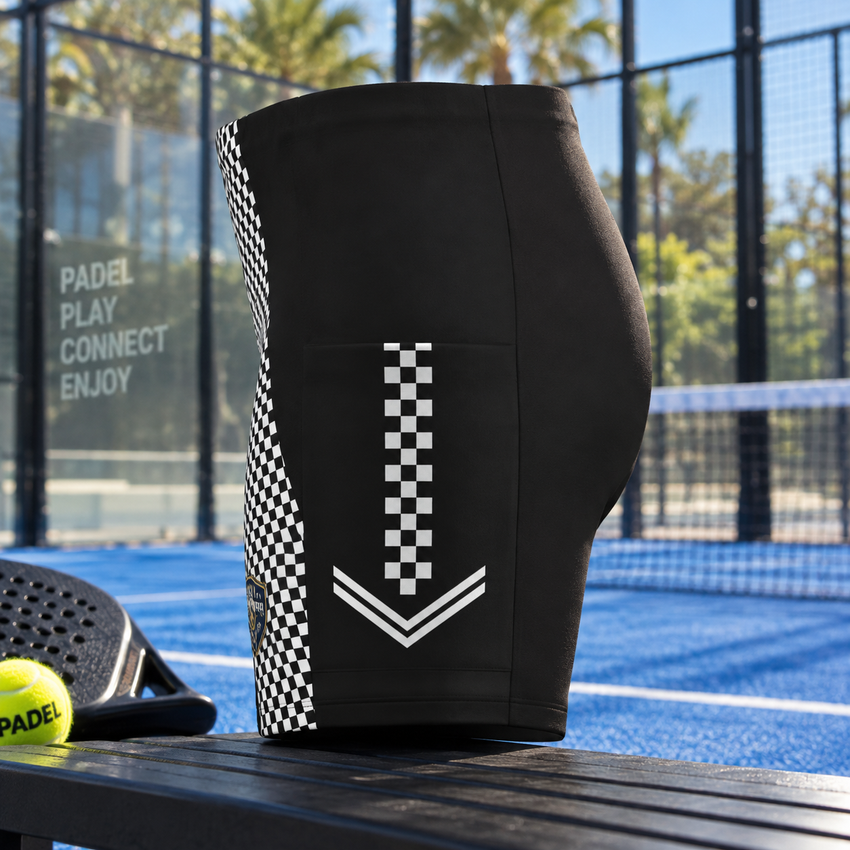 Women's padel shorts side view — Bad Girl range by Bad Padel Co