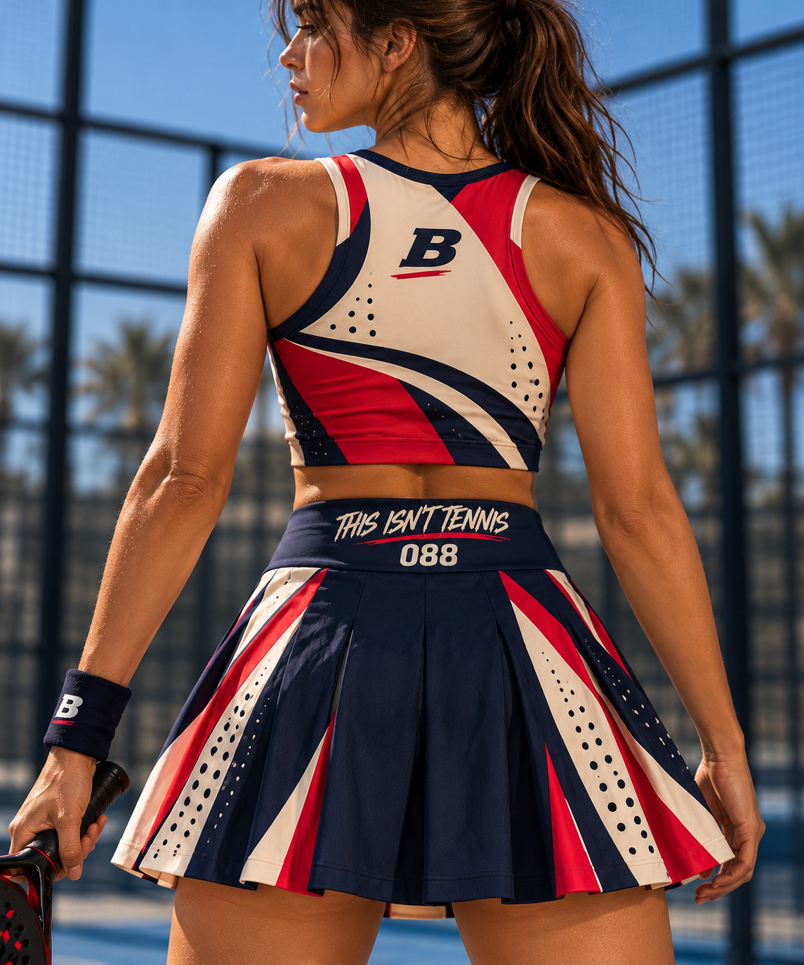 Women's Padel Skirt with Built-In Shorts & Pockets