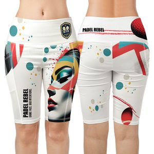 PADEL REBEL - GAME FACE. BAD INTENTIONS = SHORTS – Women's Padel Shorts, product view 3 by Bad Padel Co